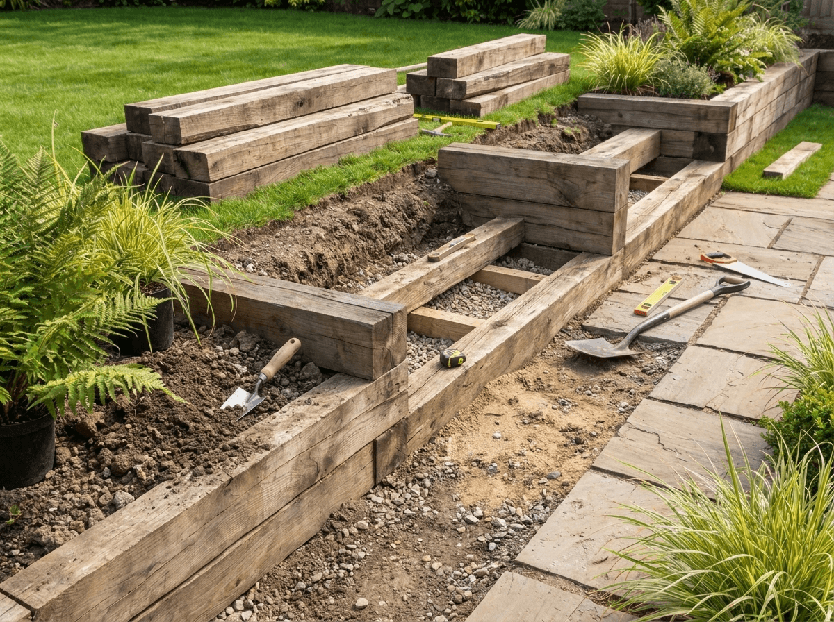 Before: cut and dug-out sloped site